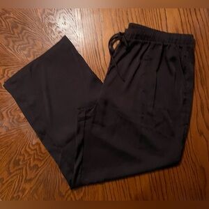 Muk Luks Women's Black Satin Pants w/ Patch Pockets NWOT Size 1X